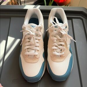 Nike Air Cream and Teal Sneakers